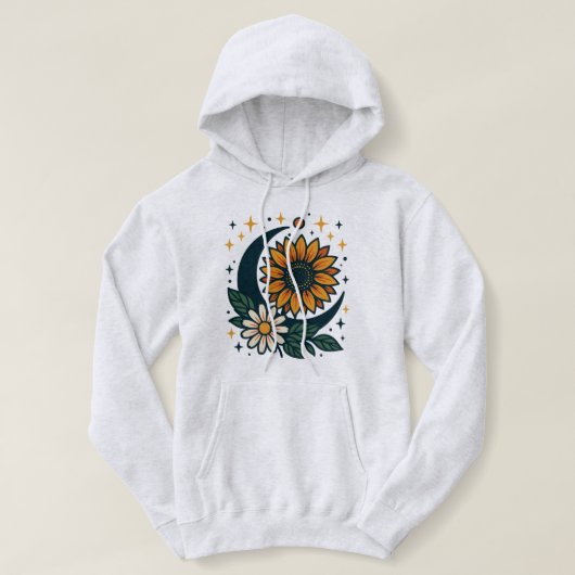Celestial Flower Women's Hooded Sweatshirt (Design voorkant)