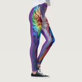 "Celestial fluistert: Hyper-Realistic Rainbow Ange Leggings (Rechts)