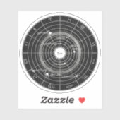 Celestial fluistert Zodiac  Sticker (Vel)