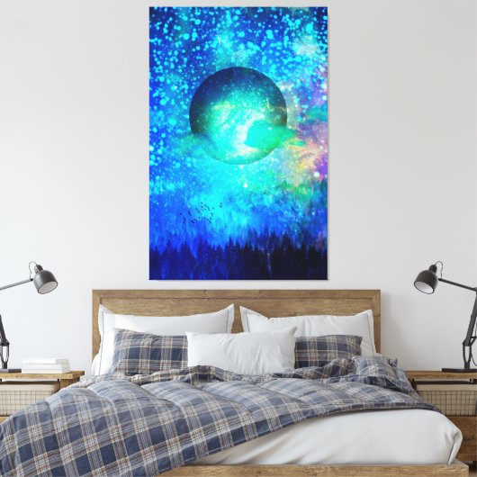 Celestial Forest Canvas Afdruk (Insitu (Slaapkamer))