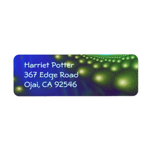 Celestial Forest Natuur Pattern Abstract Art Etiket (Voorkant)