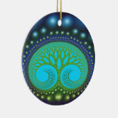 Celestial Forest Natuur Pattern Abstract Art Keramisch Ornament (Rechts)