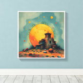 Celestial Fortress Canvas Afdruk (Insitu (Houten vloer))