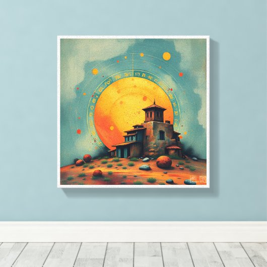 Celestial Fortress Canvas Afdruk (Insitu (Houten vloer))