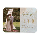 Celestial Foto Zodiac Moon Blue Wedding Hartelijk Magneet (Horizontaal)
