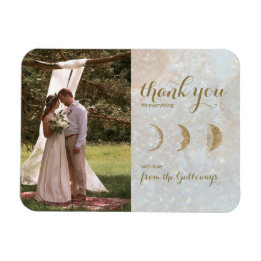 Celestial Foto Zodiac Moon Blue Wedding Hartelijk  Magneet