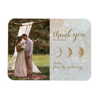 Celestial Foto Zodiac Moon Blue Wedding Hartelijk  Magneet
