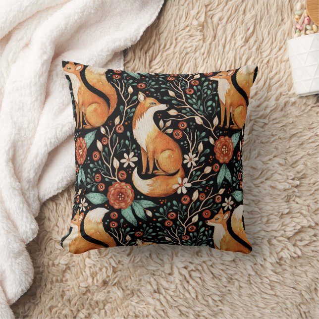 Celestial Fox in a Starry Night Sky Kussen (Deken)