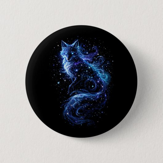 Celestial Fox Spirit Ronde Button 5,7 Cm (Voorkant)