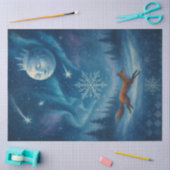 Celestial Fox & Winter Moon Gotische Fantasy  Tissuepapier (Craft)
