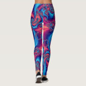 Celestial Fractal, Roze, Paarse en Blauw Leggings (Achterkant)