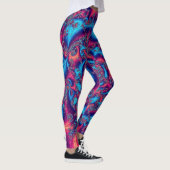 Celestial Fractal, Roze, Paarse en Blauw Leggings (Rechts)