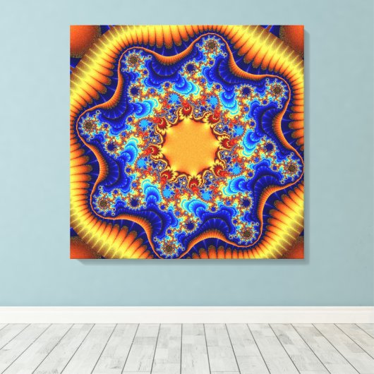 Celestial Fractalscope Canvas Afdruk (Insitu (Houten vloer))