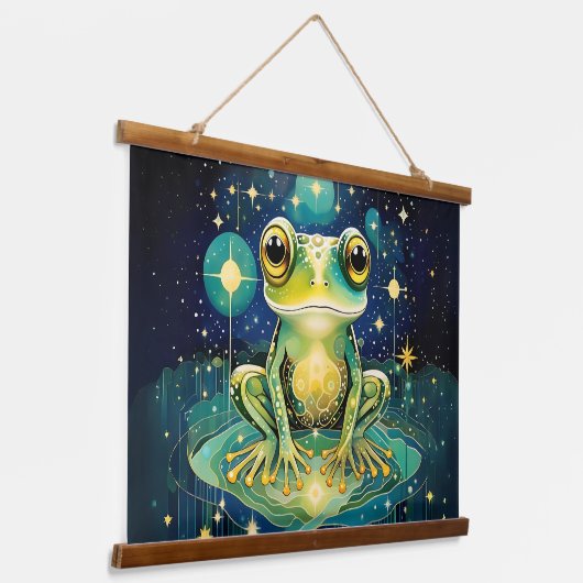 Celestial Frog Hangend Wandkleed (Gebogen)