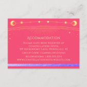 Celestial Fuchsia Roze Mystieke Accommodatie Informatiekaartje (Voorkant)