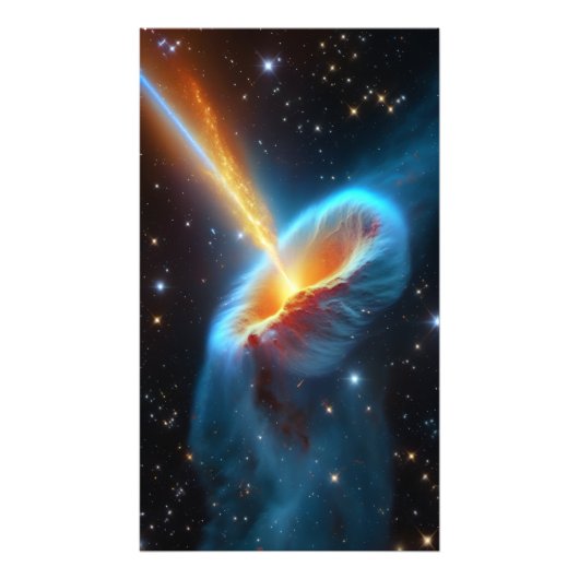 Celestial Fury: Vertical Burst Foto Afdruk (Voorkant)