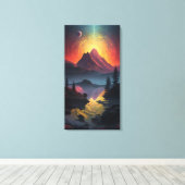 Celestial Fusion: Uitgerekte Canvas Prints van Lek (Insitu (Houten vloer))