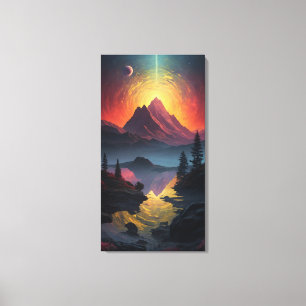 Celestial Fusion: Uitgerekte Canvas Prints van Lek