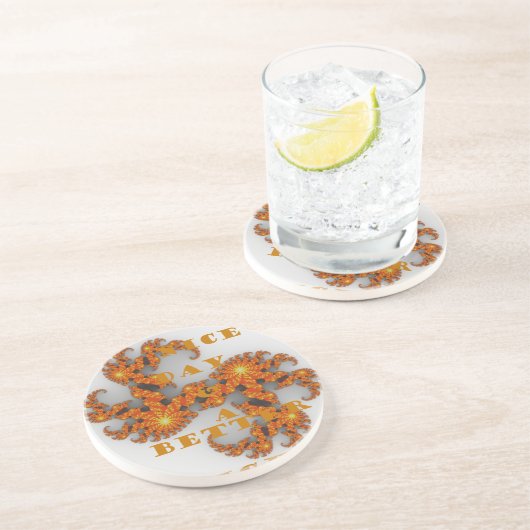 Celestial Galactic heeft een mooie dag en betere n Zandsteen Onderzetter (Zijkant)