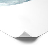 Celestial, Galaxy Blue Blauwgroen Paars welkomstte Poster (Hoek)