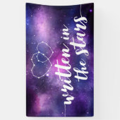 Celestial Galaxy bruiloft geschreven in de sterren Spandoek (Verticaal)