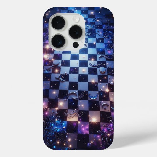 Celestial Galaxy Checkerboard Phone Case - Magical (Achterkant)