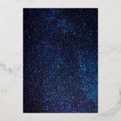 Celestial Galaxy Cosmos Moon Sky Gold Folie Weddin Folie Uitnodiging (Achterkant)