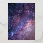 Celestial Galaxy Cosmos Sky Gold Folie Wedding Folie Uitnodiging (Achterkant)