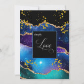 ** Celestial Galaxy Cosmos Space Nebula Wedding Kaart (Voorkant)
