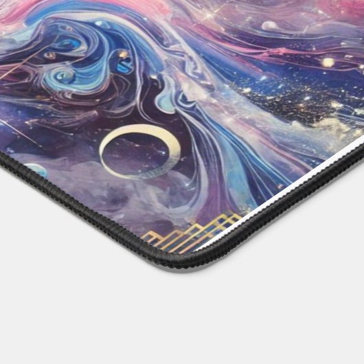 Celestial Galaxy Desk Mat met geometrische accente (Hoek)