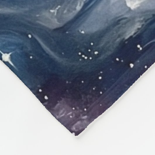 Celestial Galaxy Hare Moon Goddess Fantasy Art Fleece Deken (Hoek)