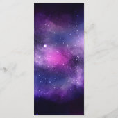 Celestial Galaxy Hearts Sterren Bruiloft Diner Men Menu (Achterkant)