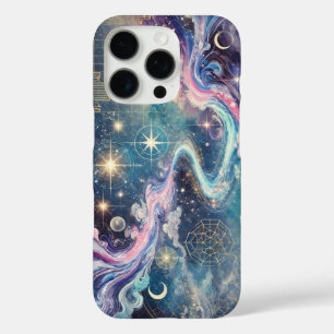 Celestial Galaxy iPhone 16 Hoesje met geometrische
