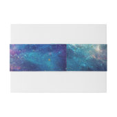 Celestial Galaxy Moon Phase Belly Band Uitnodigingen Wikkel (Achterkant Voorbeeld)