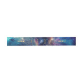 Celestial Galaxy Moon Phase Belly Bands Uitnodigingen Wikkel (Vlak)