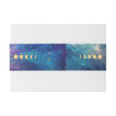 Celestial Galaxy Moon Phase Belly Bands Uitnodigingen Wikkel (Achterkant Voorbeeld)