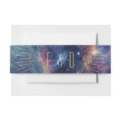 Celestial Galaxy Moon Phase Belly Bands Uitnodigingen Wikkel (Voorkant Voorbeeld)
