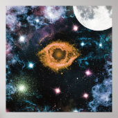 Celestial Galaxy Nebula Planet Hubble Foto Poster (Voorkant)