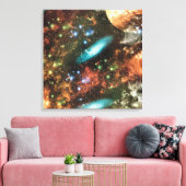 Celestial Galaxy Nebula Space Hubble Foto Canvas Afdruk (Insitu (Woonkamer))