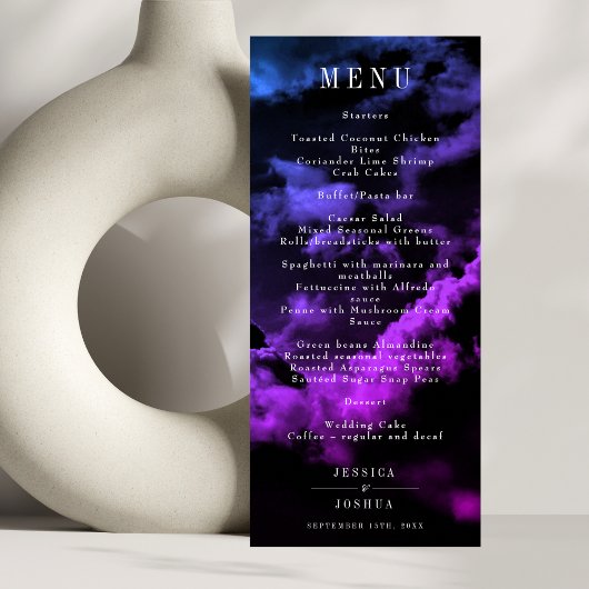 Celestial Galaxy Nebula Trouwdiner Menu