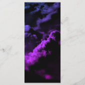 Celestial Galaxy Nebula Trouwdiner Menu (Achterkant)