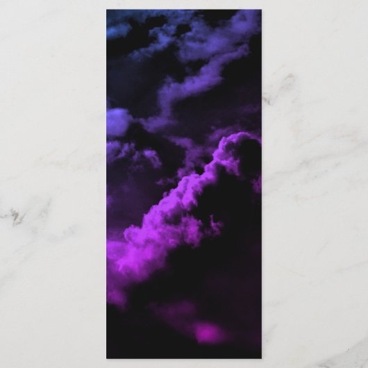 Celestial Galaxy Nebula Trouwdiner Menu (Achterkant)