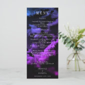 Celestial Galaxy Nebula Trouwdiner Menu (Staand voorkant)
