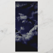 Celestial Galaxy Night Sky Navy Blauw diner Menu (Achterkant)