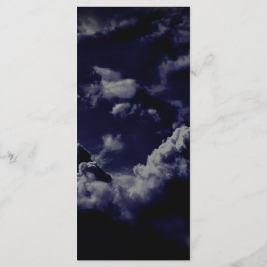 Celestial Galaxy Night Sky Navy Blauw diner Menu (Achterkant)