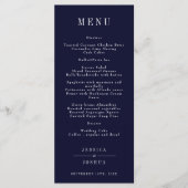 Celestial Galaxy Night Sky Navy Blauw diner Menu (Voorkant)