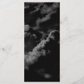 Celestial Galaxy Night Sky Zwart Huwelijksdiner Menu (Achterkant)