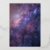 Celestial Galaxy Sky Lijst Gold Foil Vrijgezellenf Folie Uitnodiging (Achterkant)