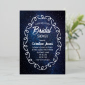 Celestial Galaxy Sky Lijst Gold Foil Vrijgezellenf Folie Uitnodiging (Staand Voorkant)