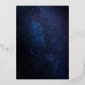 Celestial Galaxy Sky Lijst Gold Foil Vrijgezellenf Folie Uitnodiging (Achterkant)